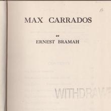 Max Carrados Mysteries book cover