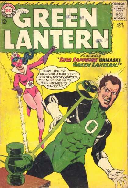 Star Sapphire Unmasks Green Lantern
