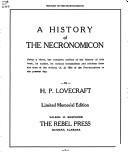 History Of The Necronomicon History Of The Necronomicon cover picture